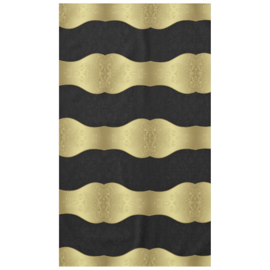 Elegant Black en Gold Tafelkleed (Voorkant)