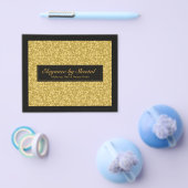 Elegant Black en Gold Tones Glitter & Sparkles Flyer (Enkel)