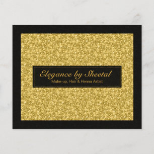 Elegant Black en Gold Tones Glitter & Sparkles Flyer