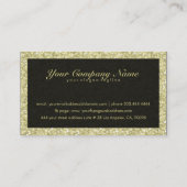 Elegant Black en Gold Tones Glitter & Sparkles Visitekaartje (Achterkant)