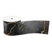 Elegant Black en Gold Trendy Luxury Marble, effect Satijnen Lint (Spoel)