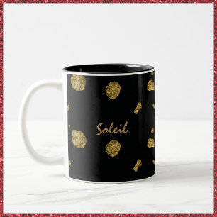 Elegant Black en Gold  Tweekleurige Koffiemok