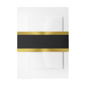 Elegant Black en Gold Uitnodigingen Wikkel (Voorkant Voorbeeld)