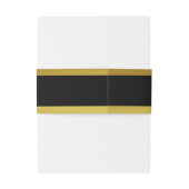 Elegant Black en Gold Uitnodigingen Wikkel (Achterkant Voorbeeld)