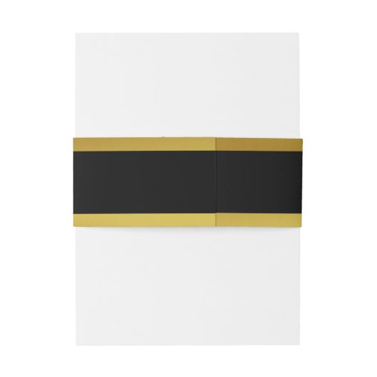 Elegant Black en Gold Uitnodigingen Wikkel (Achterkant Voorbeeld)