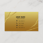 Elegant Black en Gold Visitekaartje (Achterkant)