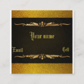 Elegant Black en Gold Visitekaartje (Voorkant)