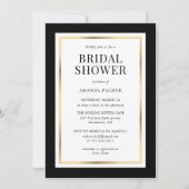 Elegant Black en Gold Vrijgezellenfeest Kaart (Voorkant)