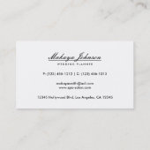 Elegant Black en Gray Chevron Pattern Visitekaartje (Achterkant)