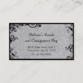 Elegant Black en Grey Deco Boutique Visitekaartje (Voorkant)
