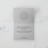 Elegant Black en Grey |  huwelijk Bedankkaart (Binnen)