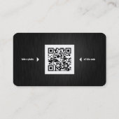 Elegant Black en Metallic Gold Photography Visitekaartje (Achterkant)