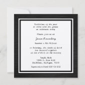 Elegant Black en Metallic Silver Bar Mitzvah Kaart (Achterkant)