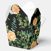 Elegant Black en Peach Roos Wedding Bedankdoosjes (Geopend)