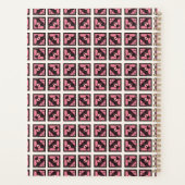 Elegant Black en Pink Square Flowers Patroon Planner (Achterkant)