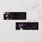 Elegant Black en Pink Swirls Visitekaartjes (Voorkant / Achterkant)