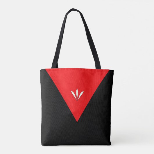 Elegant Black en Red Tote Bag (Achterkant)