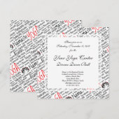 Elegant Black en Red Yoga Positions Lotus Blossom Kaart (Voorkant / Achterkant)