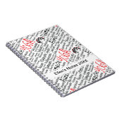 Elegant Black en Red Yoga Positions Lotus Blossom Notitieboek (Rechterzijde)