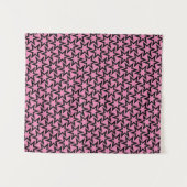 Elegant Black en roze Geometric Star Pattern Wandkleed (Voorkant (horizontaal))