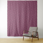 Elegant Black en roze Geometric Star Pattern Wandkleed (In situ)