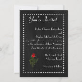 Elegant Black en Silver Gay Wedding Invitation Kaart (Achterkant)