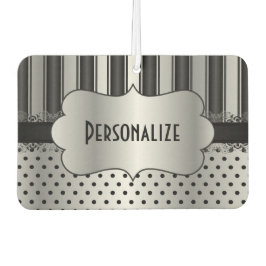 Elegant Black en Silver Pattern | Personaliseren Luchtverfrisser