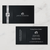 Elegant Black en Silver Professional-fotograaf Visitekaartje (Voorkant / Achterkant)