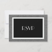 Elegant Black en Silver RSVP (Voorkant)