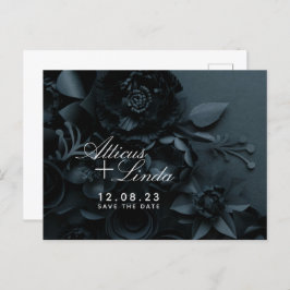 Elegant Black en Silver Save the Date Cards Aankondigingskaart