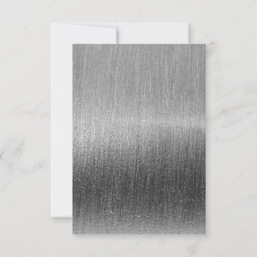 Elegant Black en Silver Starlight - Sla de datum o Save The Date (Achterkant)