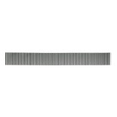 Elegant Black en Silver Stripe Pattern Satijnen Lint (Voorkant)