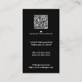 Elegant Black en Silver Visitekaartje (Achterkant)