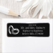 Elegant Black en Silver Wedding Etiket (Insitu)