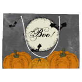 Elegant Black en Sinaasappel Halloween Groot Cadeauzakje (Achterkant)