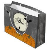 Elegant Black en Sinaasappel Halloween Groot Cadeauzakje (Achterkant Gekanteld)