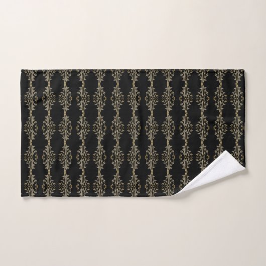Elegant Black en Taupe Bad Handdoek (Handdoek)