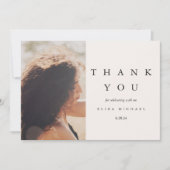 Elegant Black en Taupe Vrijgezellenfeest Hartelijk Bedankkaart (Voorkant)