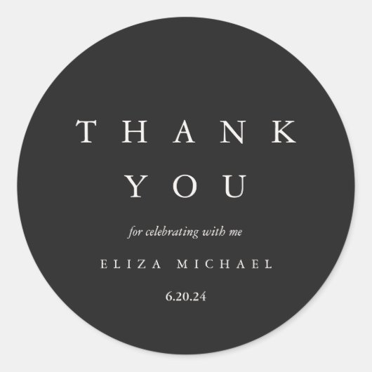 Elegant Black en Taupe Vrijgezellenfeest Hartelijk Ronde Sticker (Voorkant)