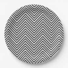 Elegant Black en White Abstract Chevron Pattern