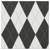 Elegant Black en White Argyle Pattern Stof (Close Up)