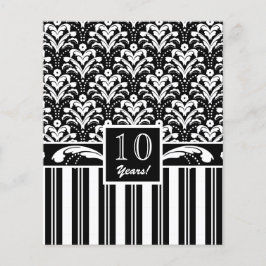 Elegant Black en White Art Deco Damask Stripes