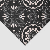 Elegant Black en White Baroque Arabesque Pattern Tissuepapier (Detail)