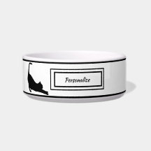 Elegant Black en White Black Cat Silhouette Cat