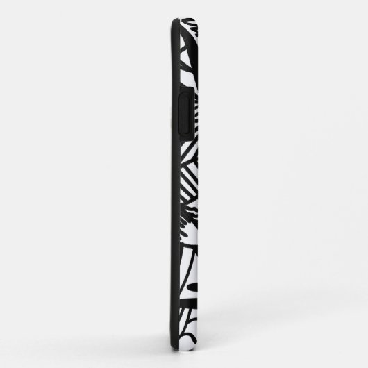 Elegant Black en White Bohemian Botanical Case-Mate iPhone Case (Achterkant/rechts)