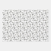 Elegant Black en White Botanical Gift Inpakpapier Vel (Voorkant 3)