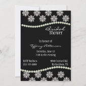 Elegant Black en White Bridal Shower Invitation Kaart (Voorkant)