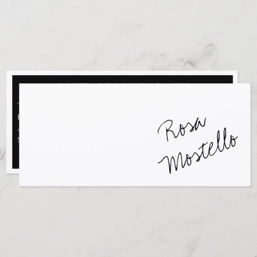 Elegant Black en White Business Name (Voorkant / Achterkant)