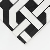 Elegant Black en White Celtic Knot Pattern Fleece Deken (Hoek)