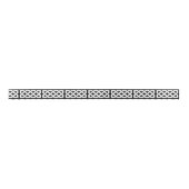 Elegant Black en White Celtic Knot Pattern Satijnen Lint (Voorkant)